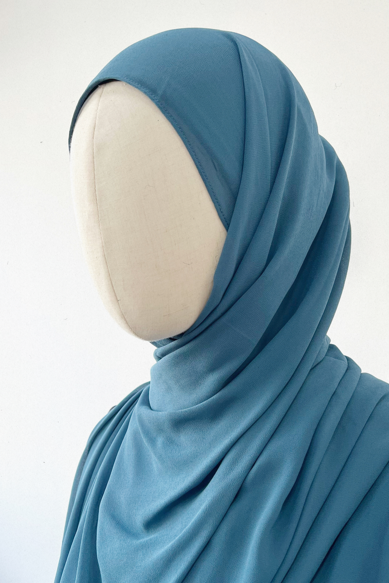 Maxi Chiffon Shawl- 16 NAVY BLUE – Khadijah
